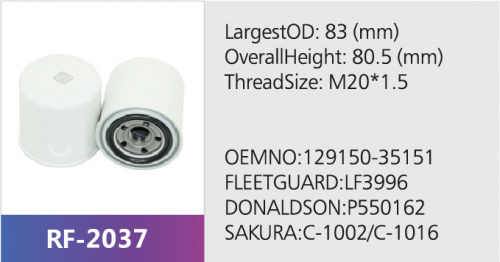 Фильтр масляный C1028